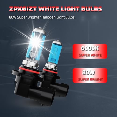 Image of Fog Light Bulbs Fit For GMC Sierra 2500 2003-2004, 9145 High Performance Fog Lights Halogen Light Bulb, 6000K White Light, Pack of 2