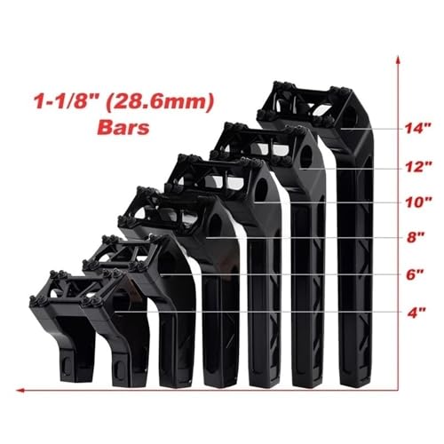 Guidon en T pour Dyna Super Glide FXDL : Position Custom Confortable avec Riser 10" - 3