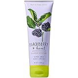 Bath and Body Works BLACKBERRY and BASIL Ultra Shea Body Cream 8 Ounce (2018 Limited Edition)