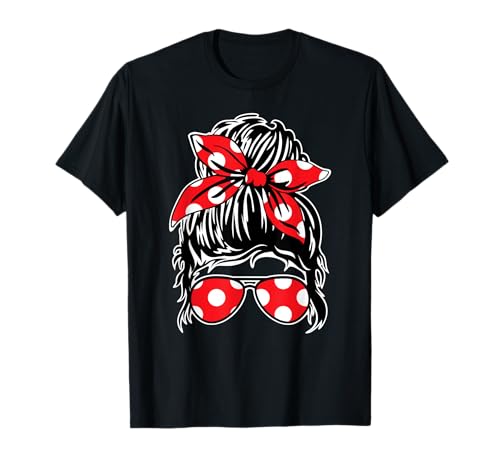 Lunette de soleil bandana à pois rouges et blancs T-Shirt