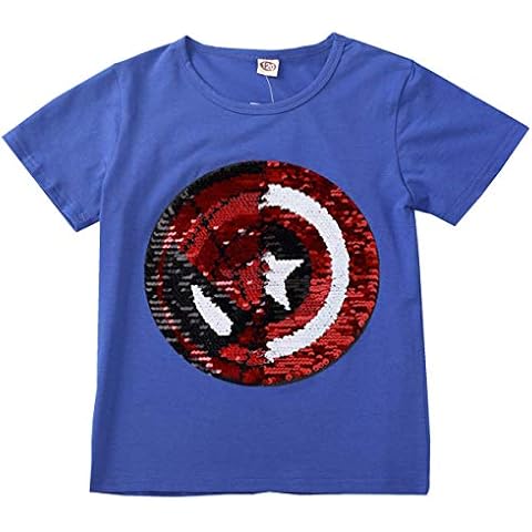 i pass Boys Girls Magic Sequins T-Shirt Cover