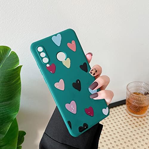 ZTOFERA Compatible with HUAWEI P30 Lite Case, Flexible Silicone Shockproof Protective Phone Case with Cute Hearts Pattern Design Girls Women Soft Phone Cover for HUAWEI P30 Lite, Beige
