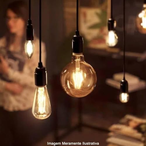 Lâmpada Led Philips Filamento 2.7W bivolt (100-240V) bulbo vela base E14 com soquete extra E27