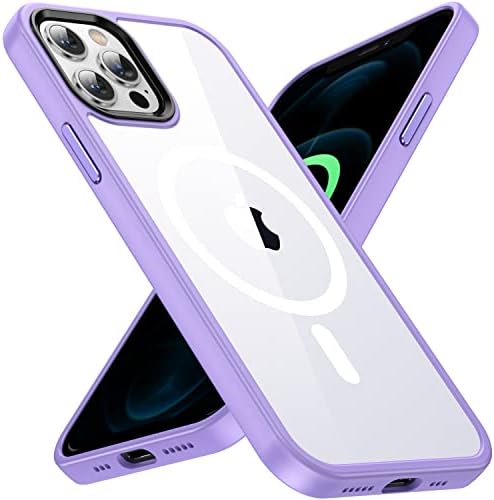 CASEQUUE for iPhone 12/12 Pro Magsafe Case, [Military Grade Drop Tested] [Compatible with MagSafe] Strong Magnetic Shockproof Protective Slim Thin Phone Cover 6.1 inch, Purple