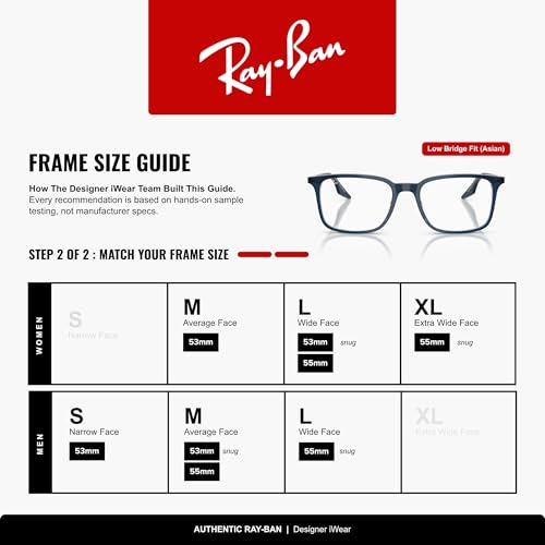 Image of Ray-Ban RX5421F Low Bridge Fit Rectangular Prescription Eyewear Frames