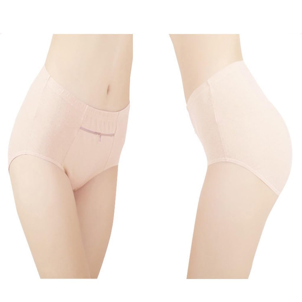 LaseVe Donna Vita Alta Biancheria Intima Tasca con Cerniera Nascosta Mutandine Viaggio Slip Sicurezza Mutande 8 Confezioni