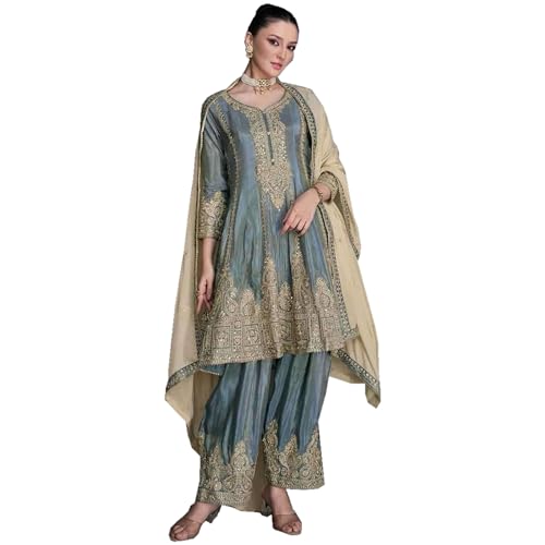 Pakistani Designer Shalwar Kameez Suits Indian Stitched Sharara Plazzo with Dupatta Dresses