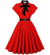 Amazon.co.jp: [ドレッシースター] 50年代 レトロワンピース 半袖 40
