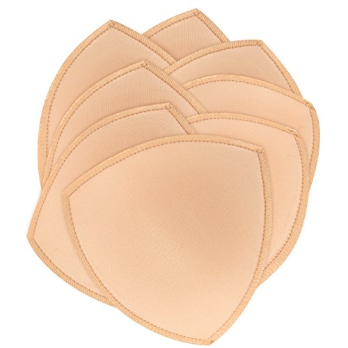 Silicone Bra Pads,SAOYA Lift Breast Inserts Breathable Push Up Sticky Bra Cups for women (4 Pairs-Beige, A/B-Cup)