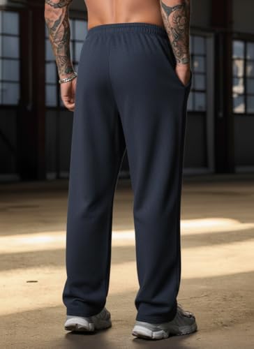 Image of dockstreet Men's /Unisex || Open Bottom || Stretchable || Drawstring Bottom Drawstring Pure Cotton Stretchable Baggy Jogger Pants