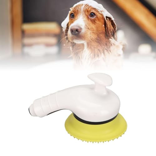 Haustier-Duschbrause, Handbrause Mit Ein-/Aus-Schalter, Hundewaschduschaufsatz, Hundebadebrause Zum Baden Und Massieren(Gelb)