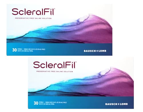 ScleralFil Preservative Free Saline Solution 0.34 Fl Oz Vials 30 Count (Pack of 2)