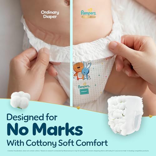 Image of Pampers Premium Care Pant Style Baby Diapers | Large (L size) | 44 Count | Voted India's Softest | All-in-1 with 360 Cottony Softness Diapers | 9-14kg