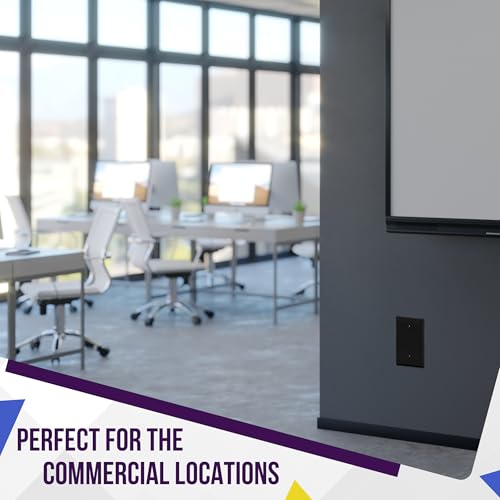 Image of ENERLITES 5 Pack Oversized Blank Wall Plate Cover, 1-Gang, Black | Jumbo size 5.5 inch x 3.5 inch, cover unused electrical box /outlet /switch, unbreakable polycarbonate, UL-listed, easy to install