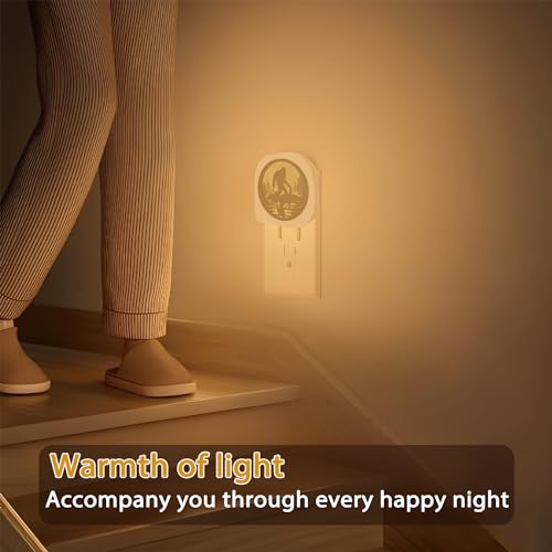 Image of Bigfoot Night Light, Big Foot Forest Moon Night Lights with Dusk to Dawn Sensor 0.5W Night Light for Boys Girls Men Women Home Decor, ZLU03064