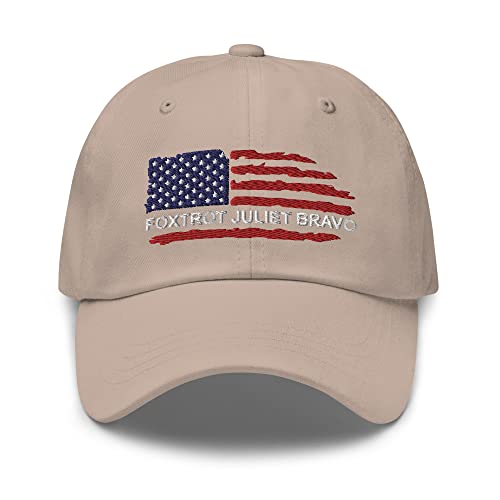 Image of Foxtrot Juliet Bravo Dad Hat, FJB Pro America Unisex Hat, Military Alphabet Code Hat, Camo Pro America Trending FJB Hat