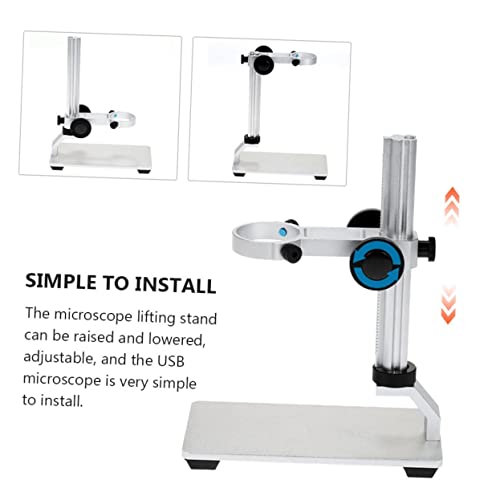 Support de microscope en aluminium réglable pour loupe et optique