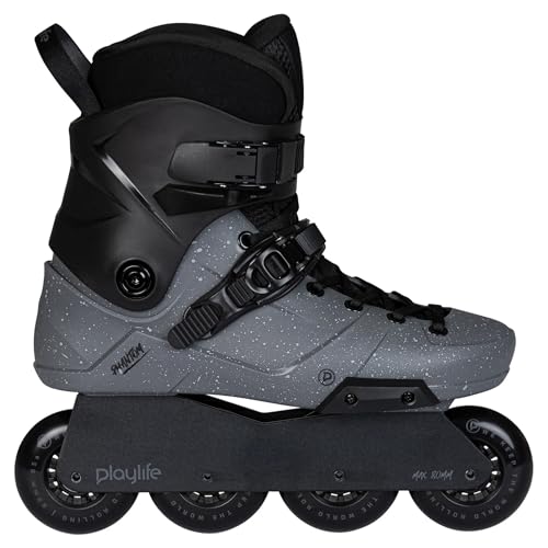 Patins urban inline Playlife Black Phantom 80 roller freeskate adulte
