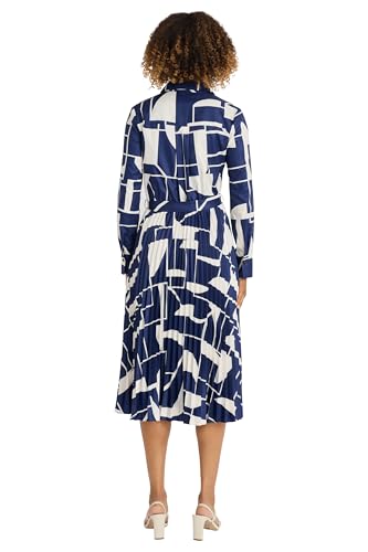 Maggy London Women's Pleated Midi Shirt Dress3