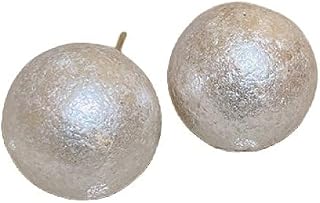 Örhängen för kvinnor, imitationspärlor örhängen eleganta knappformade stiftörhänge uttalande örhänge för damer flickor födelsedagspresenter smycken