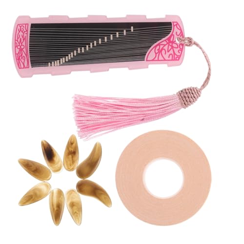 Abaodam 1セット古筝指甲 ?天然色小号 音楽演奏用フィンガーピック収納ボ