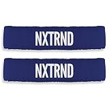 1 Pair Nxtrnd Bicep Bands, Sweat-Absorbent Arm Sweatbands, Football Accessory (Navy Blue)