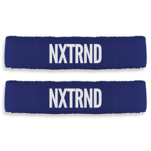 1 Pair Nxtrnd Bicep Bands, Sweat-Absorbent Arm Sweatbands, Football Accessory (Navy Blue)