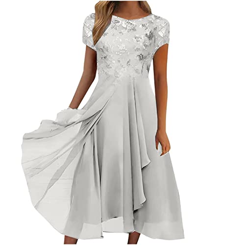 Mother Of The Bride Dresses For Wedding Lace Appliques 1/2 Sleeves High Low Scoop Neck Chiffon Formal Evening Dress #TOP1