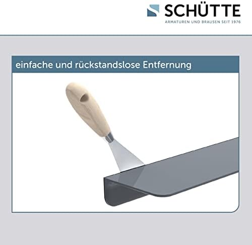 SCHÜTTE 10501 Shower Shelf Self-Adhesive Shower Shelf No Drilling Bathroom Shelf Anthracite Bathroom Shelf for Gluing Wall Shelf Bathroom Shelf for Bathroom