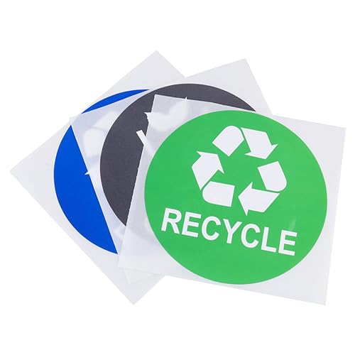 BUGUUYO 12pcs Letter Sticker Outside Trash Can Compost Trash Can Recycling Stickers Bins Trash Can Stickers Recycle Logo Sign Trash Sign Adhesive Trash Can Label Trash Decal Garbage Can