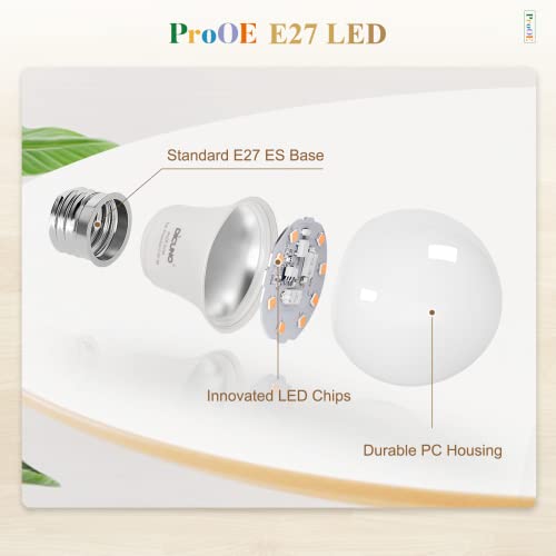 DiCUNO ProOE Lampadina LED E27 bianco caldo 3000K