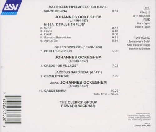 Miniatura 2 de Ockeghem Missa De Plus En Plus 5 Motets