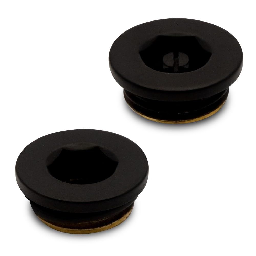 Nwt Direct Black Bleed Valve & Blanking Plug Set For Radiators & Towel Rails