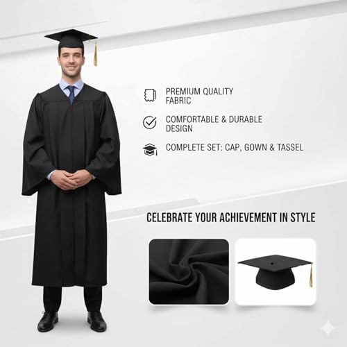 Image of graduation gown for adult convocation gown for boys & girls fancy dress competition