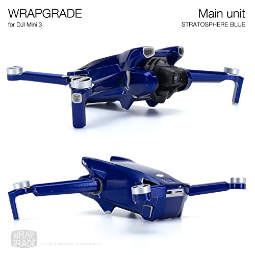 WRAPGRADE Skin Stickers compatible with DJI Mini 3, Stratosphere Blue, Small - Image 4