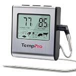 ThermoPro TP-16 Meat Thermometer with Stainless Steel Probe for Indoor Outdoor Use, Digital Cooking Thermometer for Grill, Barbecue, Oven, Smoker, Candy