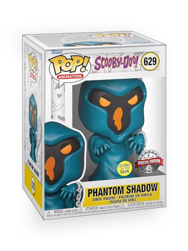 Epic Collectibles Pop Animation: Scooby Doo - Phantom Shadow (Glows in The Dark) Limited Edition Exclusive Vinyl Figure Included with Box Protector Compatible for Funko