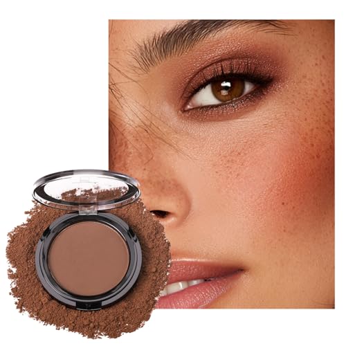 Image of Matte Bronzing Powder for Hairline Nose Contouring in Deep Bronze - Waterproof Silky Formula with Buildable Cool-Toned Coverage for All-Day Wear - Lightweight Texture for Mature Skin
