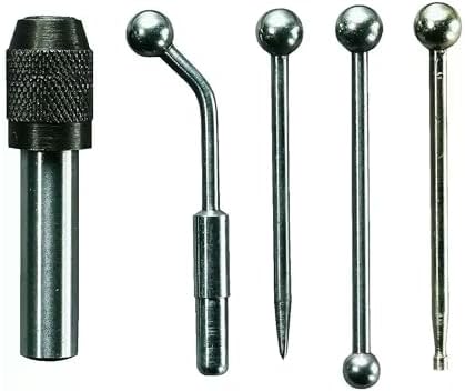 Wiggler Edge Finder Set – 5 Piece Machinist Tool Kit with Chuck Holder, Ball, Needle, Disk Point & Indicator Shaft image 3