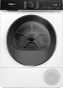 Siemens WQ45H2BECO, iQ500, Smarter Wärmepumpentrockner 9 kg, Selbstreinigender Kondensator, autoDry, speedPack, Reversierende Trommel, Nachlegefunktion, halbe Beladung, Trommelinnenbeleuchtung, Weiß