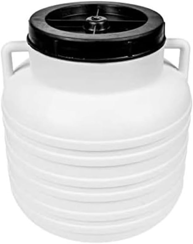 Browin 360160 60 L Barrel/Drum with Handles, Light Food Barrel with Lid, Barrel for Cabbage or Cabbage, White