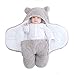 Baby-Schlafsack, Teddybär-Form, geeignet für 0–6 Monate, Plüsch-Babydecken, Unisex, leicht zu reinigen (3–6 Monate, grau)