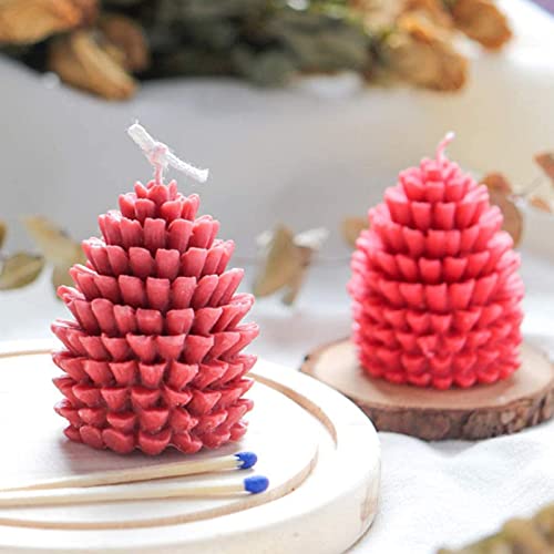 Pine Cone Candle Silicone Mold Christmas Pinecone Soap Mold Fondant Chocolate Cake Candy Baking Mold For Epoxy Resin,Wax, Polymer Clay #TOP5