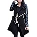 Produktbild FRAUIT Damen Winterjacke Dicken Parka Mantel Wintermantel Warm Gefüttert Frühling Bequem Kapuzenjacke Mit Kapuze Kleidung Bluse Tops S-5XL (XXL, V-Schwarz)