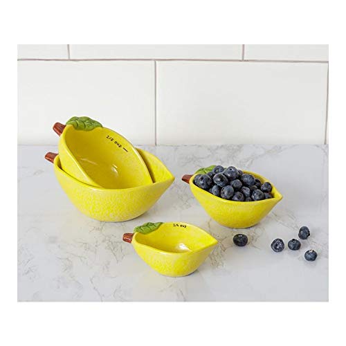 Your Heart's Delight Measuring Cups - Lemon, Set Of 4 #TOP1