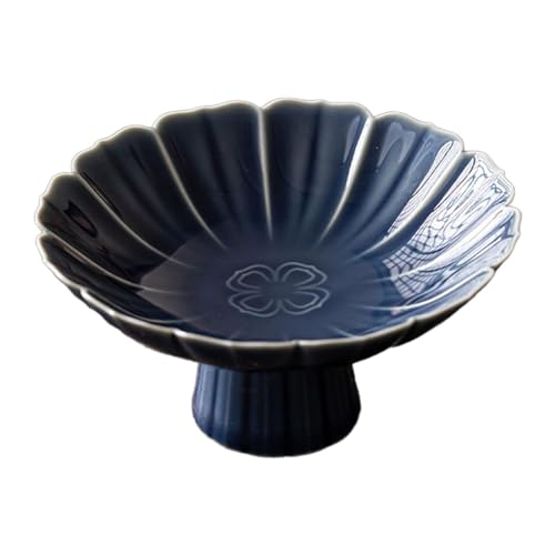 Image of FewNvWa Fruit Bowl, Decorative Bowl, Container for Fruit and Sweets, Creative Dessert Tray, Lightweight and Soft Material, Blue