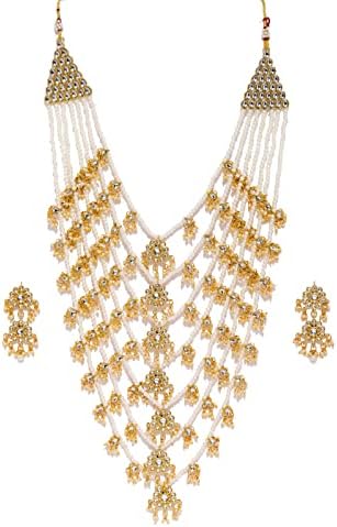 Zaveri Pearls Kundan & Pearls Jewellery Set for Women (Golden)(ZPFK8520)