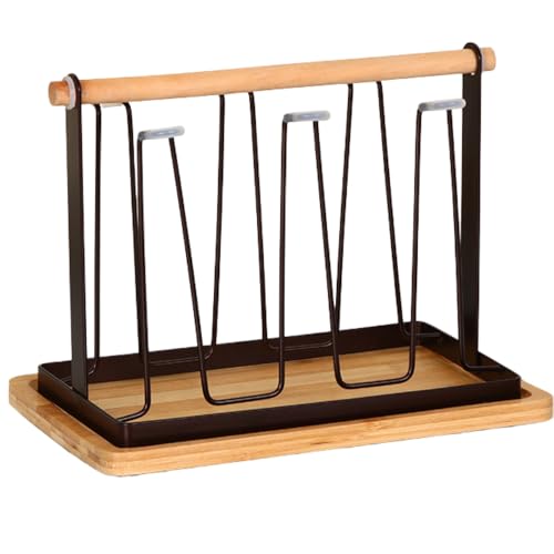 ARESACHI グラススタンド コップ置き グラスホルダー コップ 水切り グラス置き 6個掛け