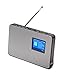 Produktbild Smith-Style Metal DAB + FM DAB Digitalradio Tragbares Radio, Grillfeld, Uhr und 2,8-Zoll-Farbbildschirm - DAB-Radio/FM-Radio Batterie & Netz mit 80 Voreinstellungen - Silber