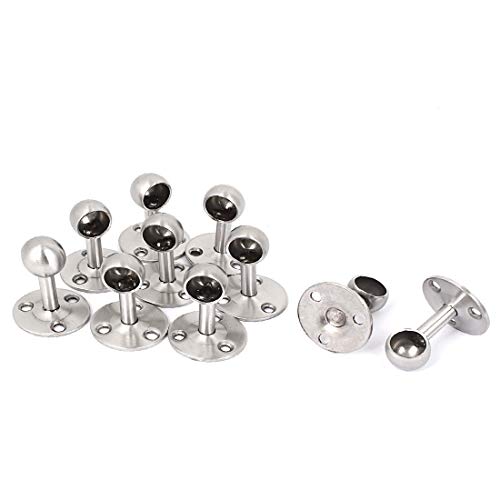 Nowe Lon0167 Złączki szynowe 16 mm - 10 szt. wsporniki wsporników wsporników wsporników do wieszania prętów do szafy i niezawodne do szafy nizatŁatwa instalacja do domu i biura